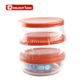 Glass Food Container with PE Lid Fridge Organizer